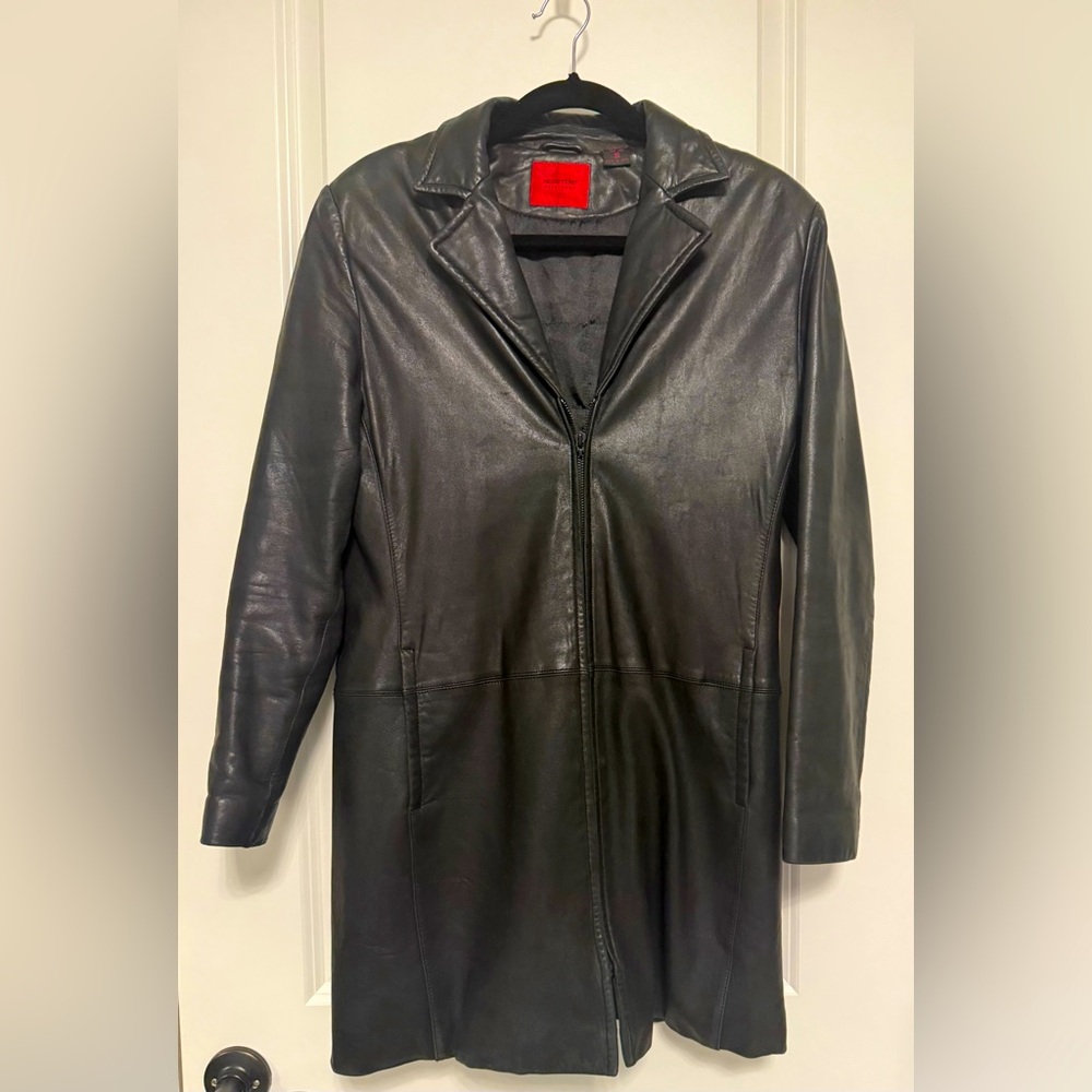 Leather Nicole Miller Woman’s Genuine Leather Coat Size Small